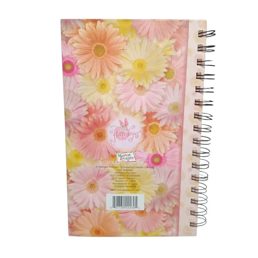 Kathleen Francour Flitterbyes Spiral Journal Floral Fairy Baby Lined Notebook